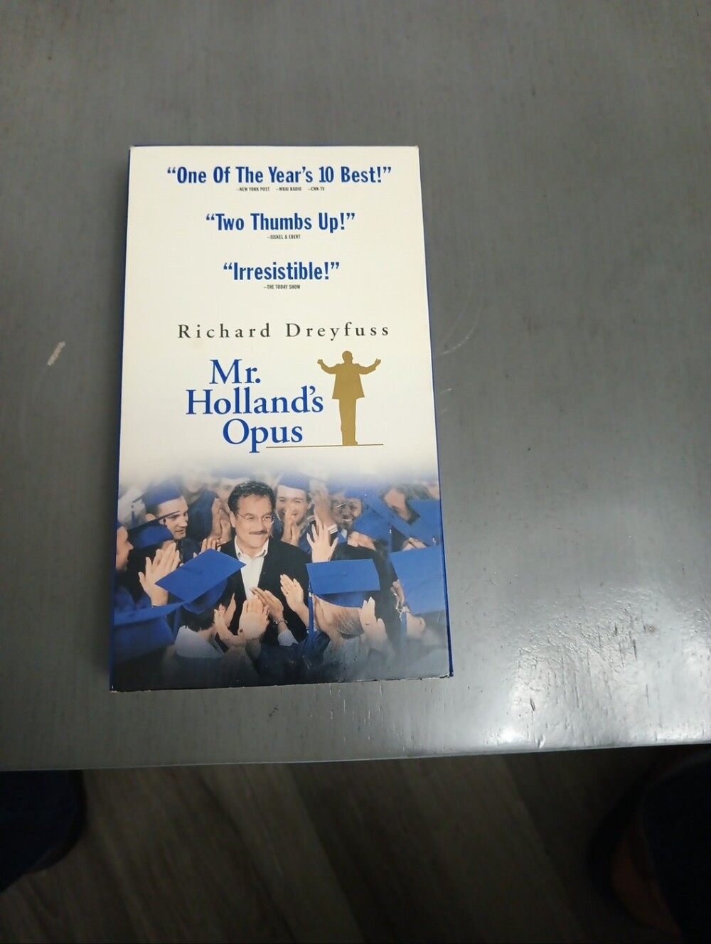 Mr. Holland's Opus VHS Movie Cover - Blue and White